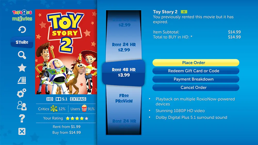 Toys "R" Us checkout panel