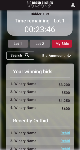 big board auction mobile