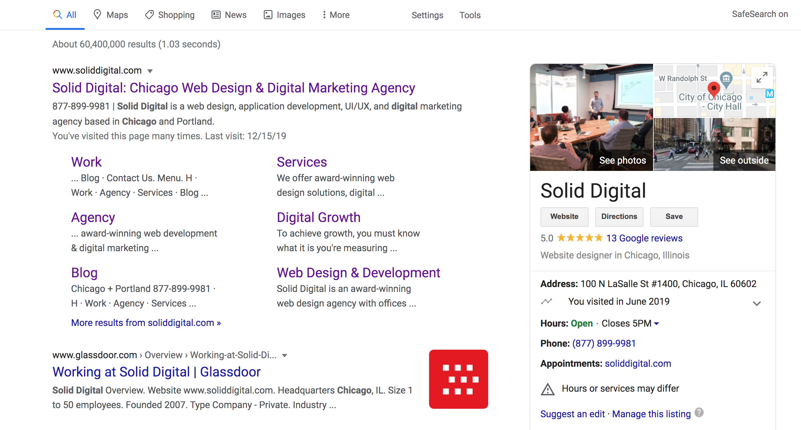 Google My Business Solid Digital Profile
