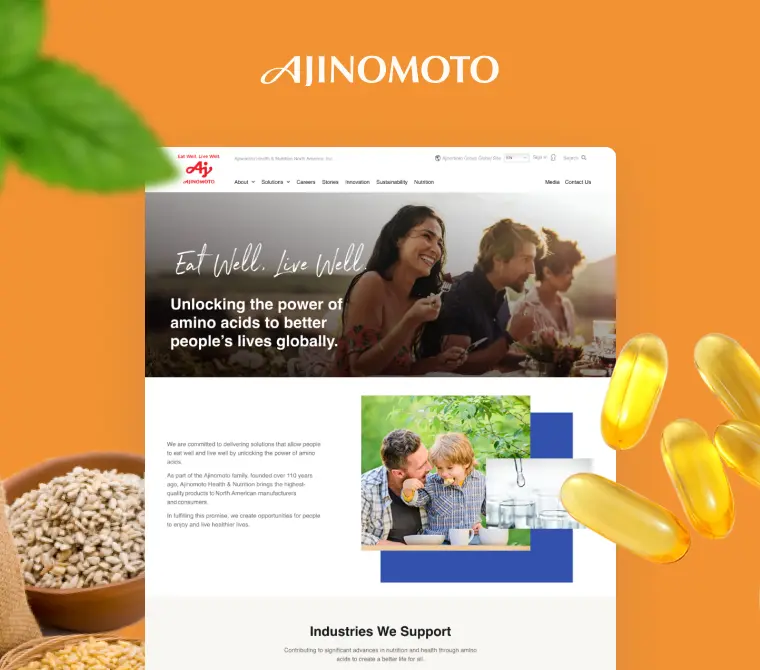 Ajinomoto Website Image