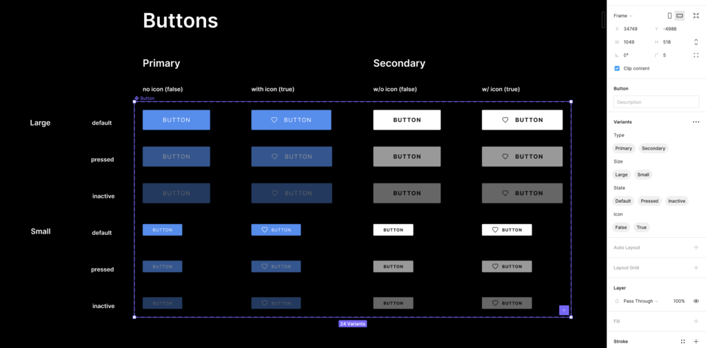 The best way to design a large set of buttons - General Discussion - Figma  Community Forum