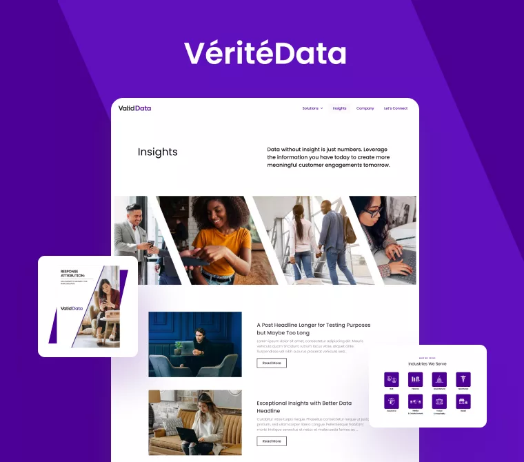 Vérité Data website design