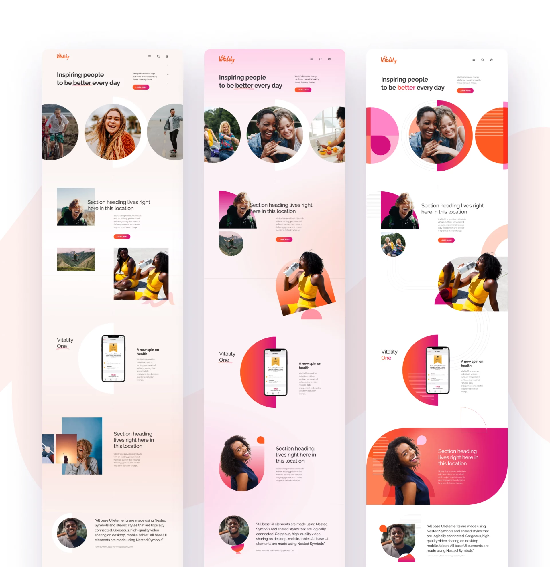 Vitality website design case study