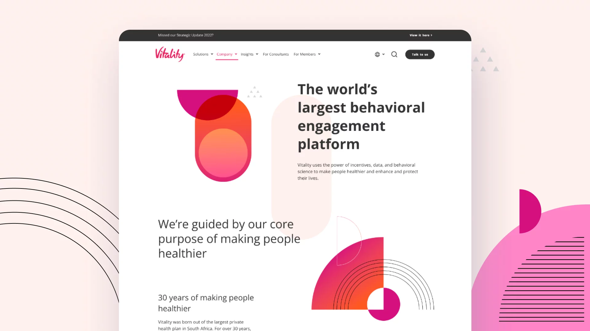 Vitality website design case study