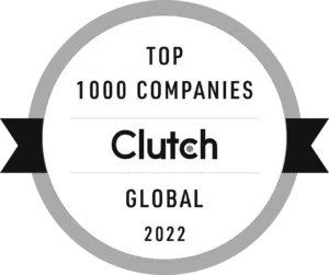 Clutch Top 1000 Companies Badge 2022