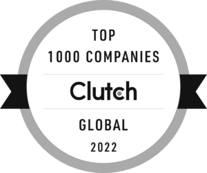 Clutch Top 1000 Companies Badge 2022